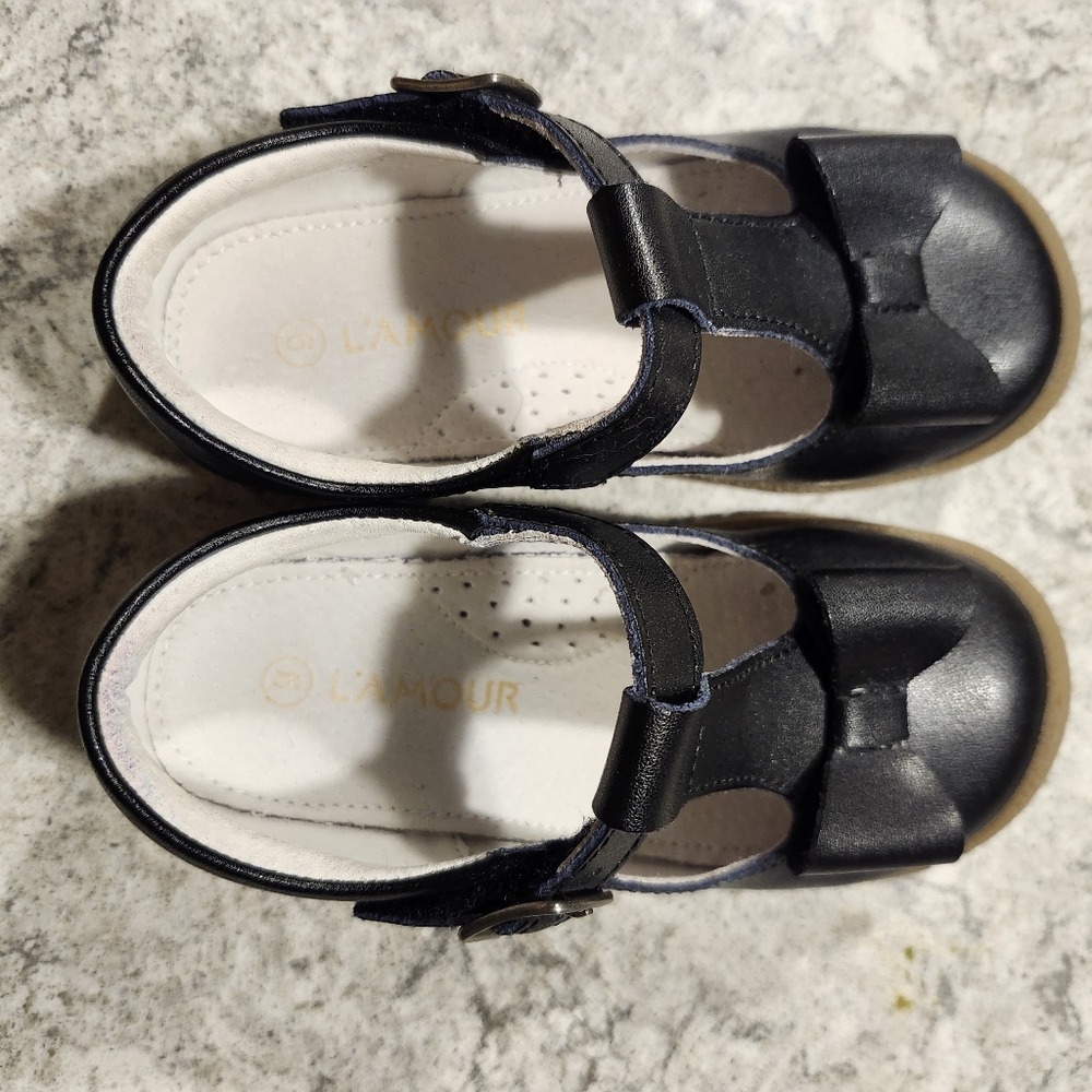 L'Amour black toddler dress shoe